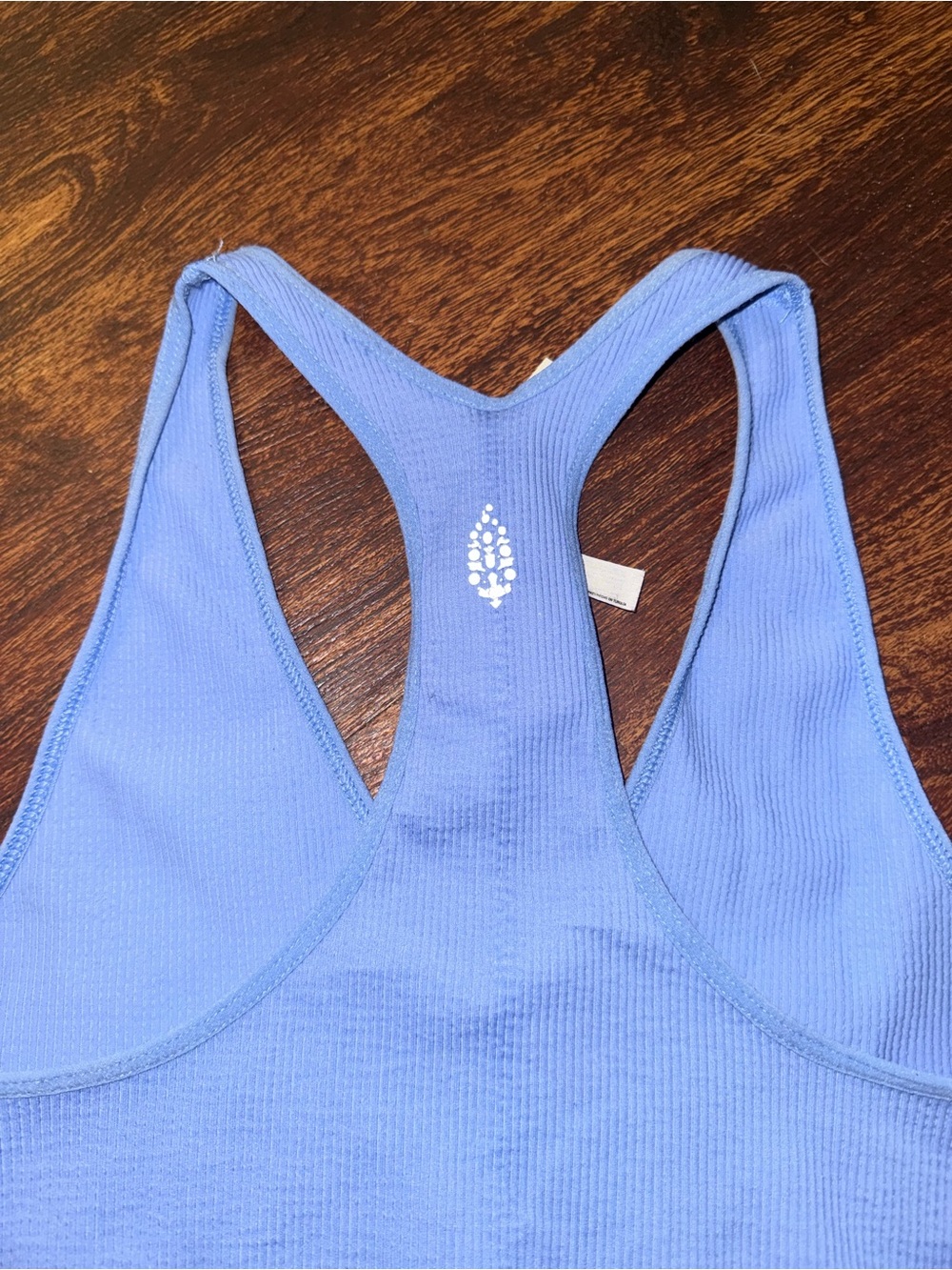 FP Movement Ribbed periwinkle Racerback Crop - Picture 5 of 6